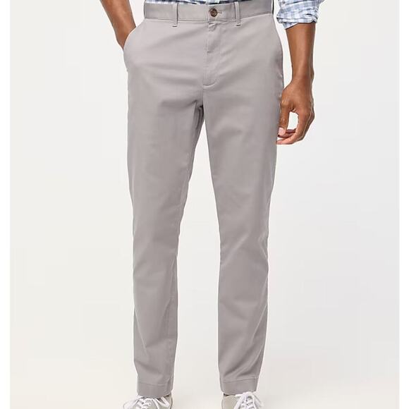NWT J.Crew Athletic Slim Fit Chino Pant Gray Size 34x34 - Picture 1 of 8